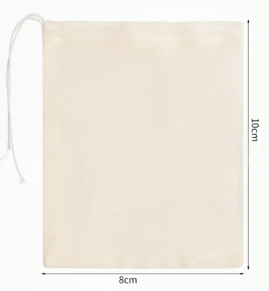 Natural Muslin Cotton Tea/Bath Bag