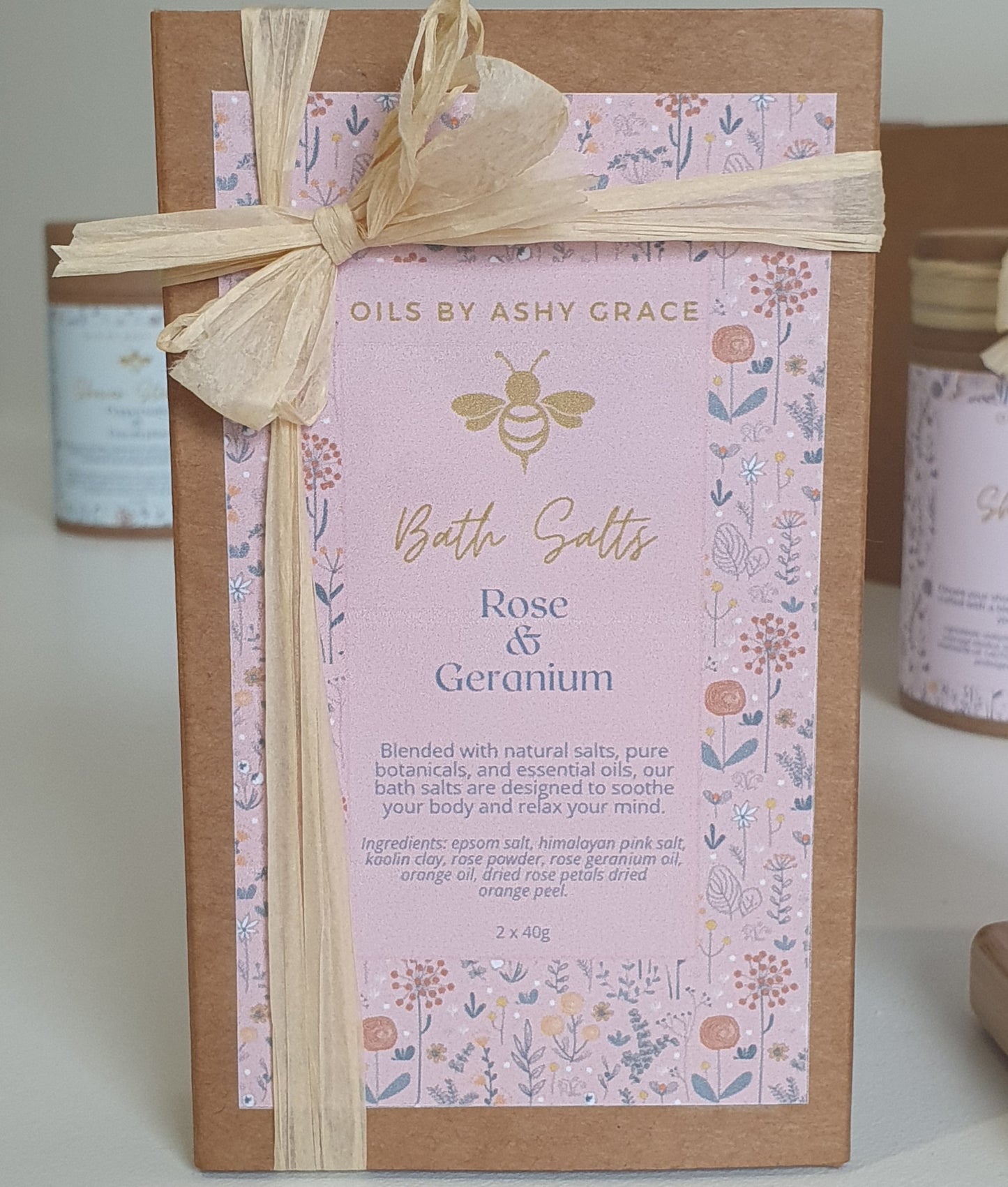 Rose and Geranium Bath Salts x 2